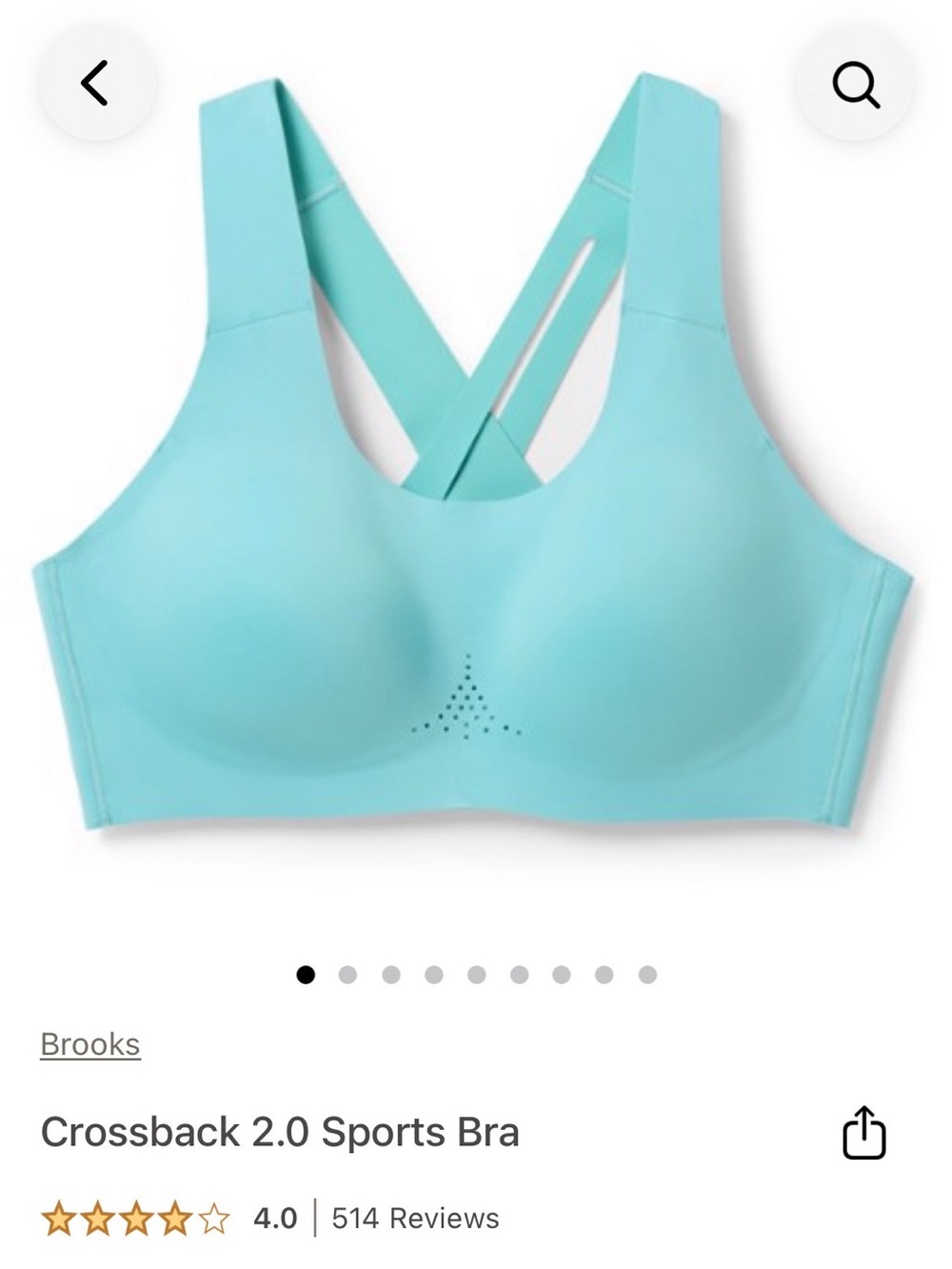 Brooks Crossback 2.0 Sports Bra Women’s **Purple** Medium Support Size 40DD
